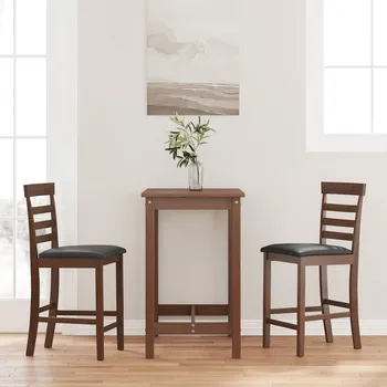 Barová židle vidaXL Barové židle 2 ks textil [241704] Barva: Hnědo-černá