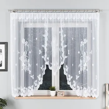 Záclona Kusová záclona Begónie S řasící páskou F1 160x300