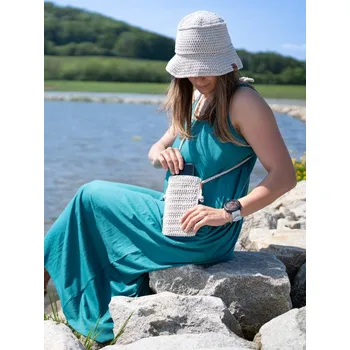 Doke Háčkovaná kapsa na telefon cream