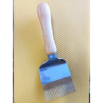 Odvíčkovací vidlička lomená 25 jehel s dřevěnou rukojetí (Odvíčkovací potřeby)