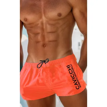 Pánské plavky Pánské plavky koupací šortky Cavicchi CS142 20174 luxusní rudé - oranžové pánské plavky Roberto Martinelli Velikost: XXL