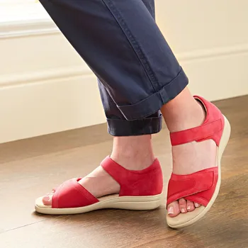 Dámské pantofle 3Pagen Komfortní sandály červená 41