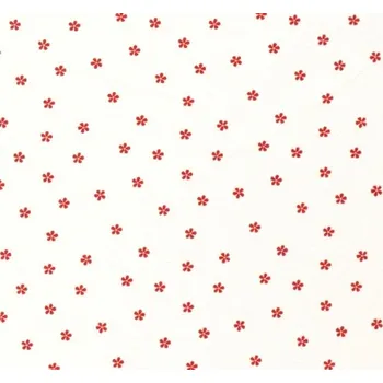 Bavlněný úplet v bílé barvě s potiskem květin 21501/050