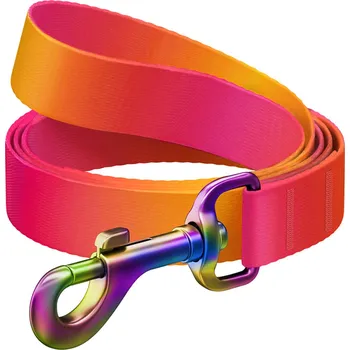 Vodítko pro psa WAUDOG vodítko nylon Gradient oranžovo-růžové (L-XXL/122cm/2,5cm)