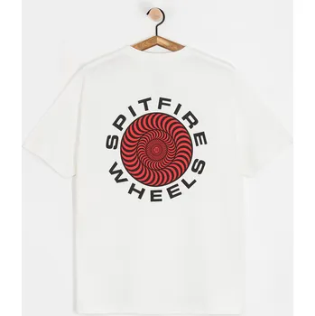 Pánské tričko Spitfire Classic 87 Swirl Fill (white w/black&red prints) M, bílá