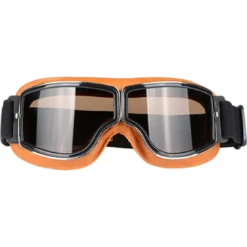 Motocyklové brýle Retro motocyklové brýle hnědé sklo 15 x 5 cm Ochrana proti UV PC ABS Umělá kůže Stylové brýle na motorku Vintage design oranžová