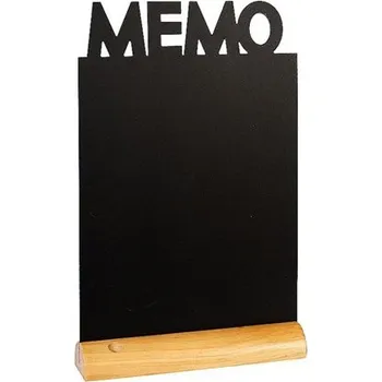 Stolní popisovací tabule MEMO s popisovačem, dřevěný stojánek FBT-MEMO