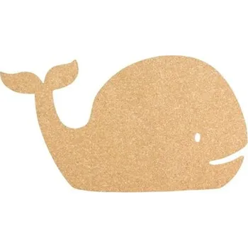 Tvarovaná korková nástěnka se 6 špendlíky. Tvar VELRYBA CB-WHALE