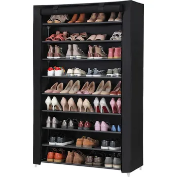 Botník Boxxx REGÁL NA BOTY, černá, 100/162/28 cm - Regály na boty - 002543015101