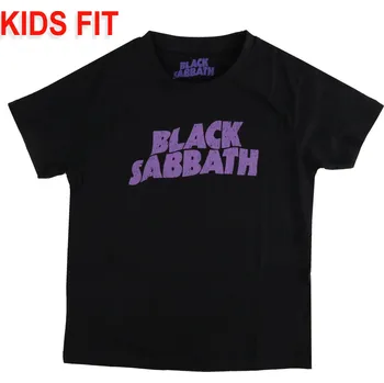 Pánské tričko Tričko metal dětské Black Sabbath - Wavy Logo - ROCK OFF - BSTS04BB BSTSP04BB - 11-12