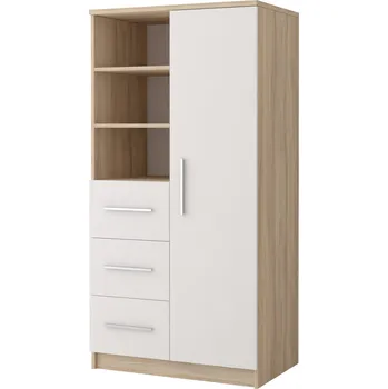 Knihovna Regál OMEGA III - 05, Dub Sonoma/Bílá