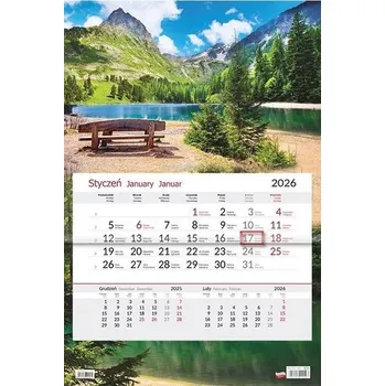 Kalendář Kalendarz 2026 jednodzielny Ławka