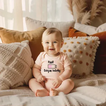 Body DOBÍJÍM BATERKY RŮŽOVÉ Barva: Růžová, Velikost: 80-86 (12-18 měsíců)