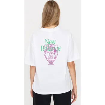 Dámské tričko New Balance X Debut Vase (white) M, bílá