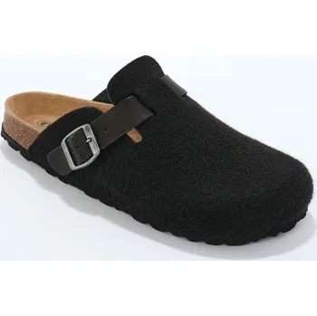 Dámské pantofle Pantofle dřeváky z plstěného materiálu antracitová 41