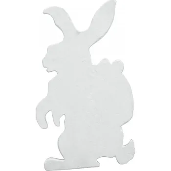 umělá květina Silueta velikonočního králíka bílá, 60 cm