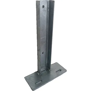 Příslušenství pro plot Patka pro montáž gabionového plotu na betonový podklad, žárově pozinkovaná