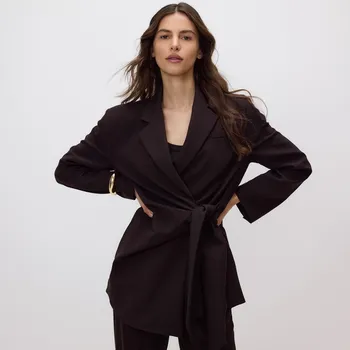 Dámské sako Reserved - Blejzr s ozdobným vázáním - mahagonová - YT228-93X - YT228-93X-L