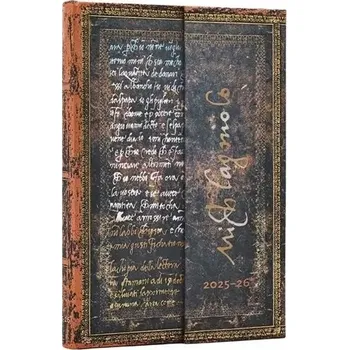 Diář Diář 2026 18měs. Michelangelův Rukopis, Mini, Horizontální
