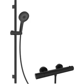 Sprchový set kielle Oudee Sprchový set s termostatickou baterií, tyčí, hadicí a sprchovou hlavicí, matná černá