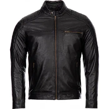 Pánská móda Pánská Kožená Bunda Diesel Luxe Brixton Černá Velikost: 2XL