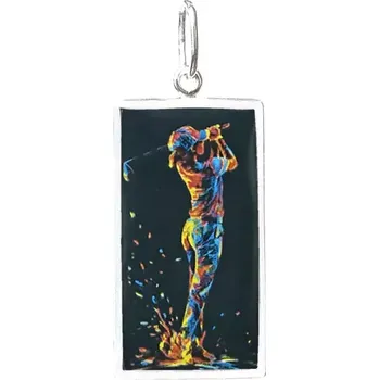 Přívěsek Aljančič Golfistka Miniartion bílé zlato