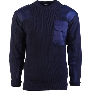 Pánská mikina MIL-TEC svetr BW ACRYL s kapsou MODRÝ vel.56