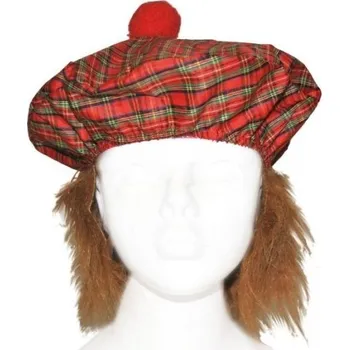 Karnevalový doplněk Skotský baret s vlasy