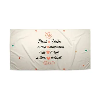 Sprchový závěs Ručník Pravá láska: 50x100 cm