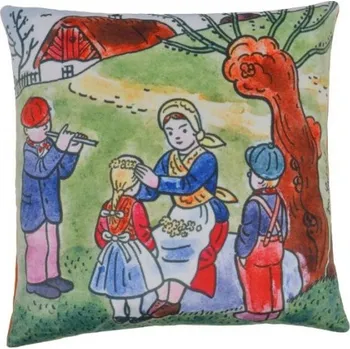 Dekorativní polštářek Polštářek Josef Lada Jaro 25x25cm