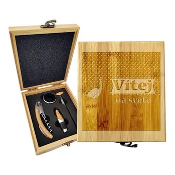 Otvírák Dárková sada na víno Vítej na světě: 147×168×49 mm