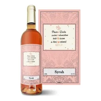 Víno Růžové víno Pravá láska: 0,75 l