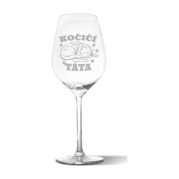 Sklenice Sklenička na víno Kočičí táta: 49 cl