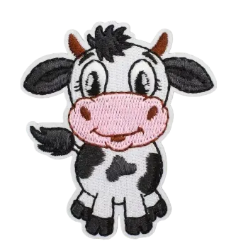 Nášivka Nažehlovací nášivka - roztomilá kravička (5,8 x 6,5 cm)
