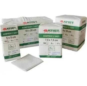 Kompres Kompresy z gázy nesterilní 5x5cm 8vrst 100ks/balení