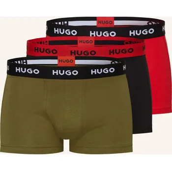Hugo Pánské Boxerky, 3 Kusy V Balení, khaki / černá /...
