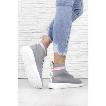 Dámské tenisky Ponožkové tenisky šedé SJ1876-2G Velikost: 39