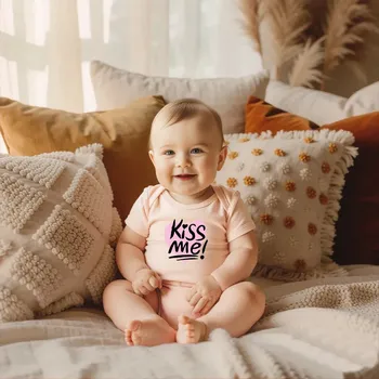 Body KISS ME - RŮŽOVÁ Barva: Růžová, Velikost: 68-80 (6-12 měsíců)