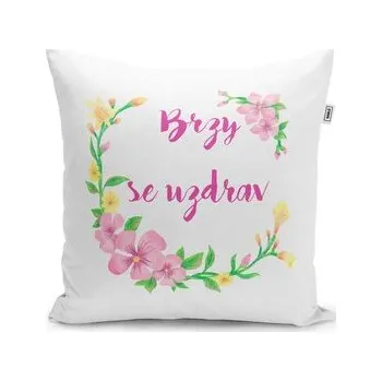 Polštář Brzy se uzdrav: 40x40 cm