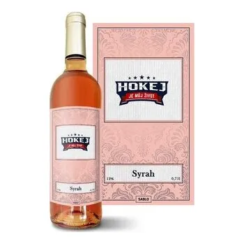 Víno Růžové víno Hokej je můj život: 0,75 l