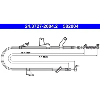 Lanko parkovací brzdy ATE Tažné lanko - parkovací brzda AT 582004