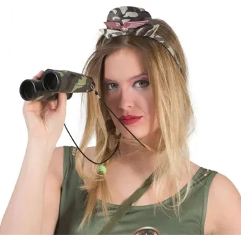 Karnevalový doplněk Klobouček vojanda - maskáčová army