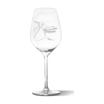 Sklenice Sklenička na víno Blahopřejeme novomanželům: 49 cl