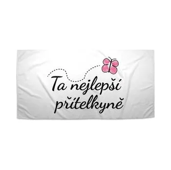 Sprchový závěs Ručník Ta nejlepší přítelkyně: 70x140 cm