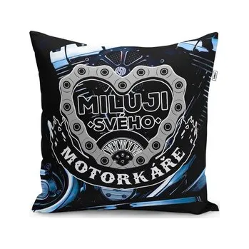 Polštář Miluji svého motorkáře: 40x40 cm