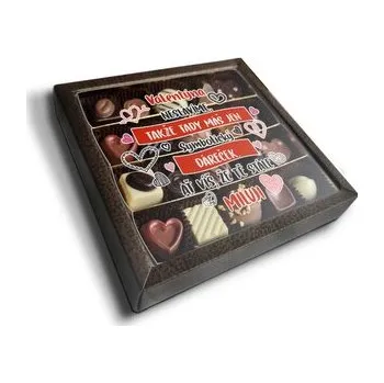 Bonboniéra Pralinky Valentýna neslavíme ...: 20 ks pralinek