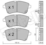 Sada brzdových destiček, kotoučová brzda METELLI 22-0913-0
