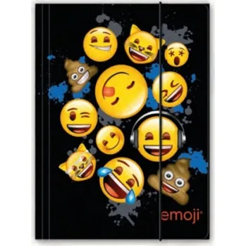 desky na sešit Desky s gumou složka na sešity Emoji smajlíci DERFORM TGA4EM