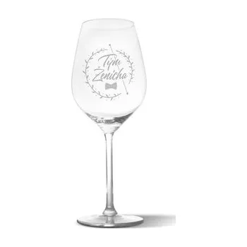 Sklenice Sklenička na víno Tým ženicha motýlek: 49 cl