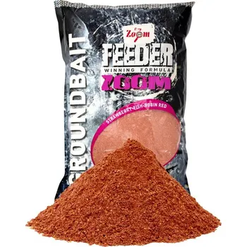 Návnadová surovina Carp Zoom Feeder Zoom - 1 kg/Jahoda-Ryba-Robin Red